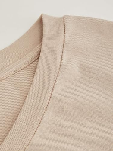 CIDER Long Sleeve Tops for Women V Neck Crop Top Ruched Basic Fall Tops Casual Fitted Tee Shirt