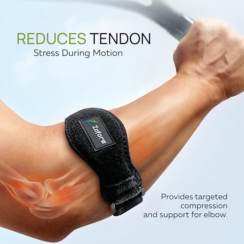 Tennis Elbow Brace With Compression Pad (2-Count) - Effective Pain Relief for Tennis & Golfer’s Elbow for Men & Women