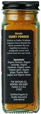Watkins Organic Curry Powder, Non-GMO, Kosher, 2.6 Ounce Jar, 1-Pack