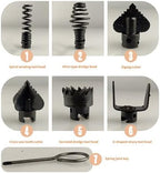 7Pcs Drain Cleaner Combination Cutter Head Set,16mm Manganese Steel Pipeline Dredging Machine Cutting Head for K400 Pipeline Dredging Machine, Pipe Cleaners, Drain Snake Drill Attachment