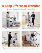 2026 Upgraded Sit-to-Stand Lift Aid, One-Step Stand Assist Transfer Chair with Wheels for Elderly, 400 lbs Heavy Duty Capacity, Adjustable Knee Pads & Fall Prevention for Seniors Disability Home Care