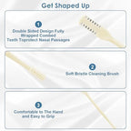 ZKENIRD 12 Pcs 2-in-1 Nasal Hair Cutter, Upgrade Double Sided Nose Hair Knife, 360° Nostril Hair Remover Tool, Nose Hair Trimmer for Men, Nasal Hair Cutter for Men Women, Soft Cleaning Brush (Cream)