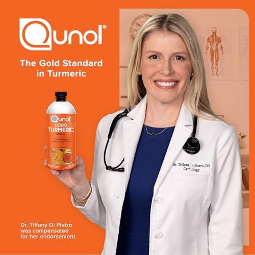 Qunol Liquid Turmeric Curcumin with Black Pepper 1000 Milligram, Supports Healthy Inflammation Response and Joint Support, Dietary Supplement, Extra Strength, 60 Servings, 30.4 fl oz (pack of 1)