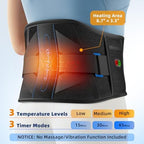 Comfytemp Cordless Heating Pad with Back Brace for Lower Back, FSA Eligible HSA Portable Wireless Wearable Heated Rechargeable Lumbar Support Mothers Day Gift, 3 Heat 3 Timer, 52"(No Massage)