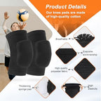 HISFFOG Volleyball Knee Pads for Dancers, Soft Breathable Knee Pads for Men Women Younth Girls Kids Knees Protective, Knee Braces for Volleyball Football Dance Yoga Wrestling Running Cycling