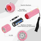 9-LED Mini Flashlight 6-Pack, Small Multicolor Flashlights with Lanyard, 18 AAA Batteries Included, for Hurricane Supplies, Christmas Gifts Stocking Stuffers