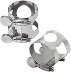 2Pcs Silver Alto Sax Ligature Alto Saxophone Ligature, Ligatures Saxophone Accessories Fastener for Music Mouthpiece Instrument