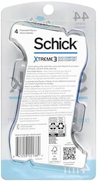 Schick Xtreme 3 Duo Comfort Disposable Razor for Men, 4 Count