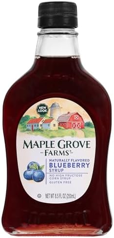 Maple Grove Farms Flavored Syrups, Blueberry, 8.5 Ounce