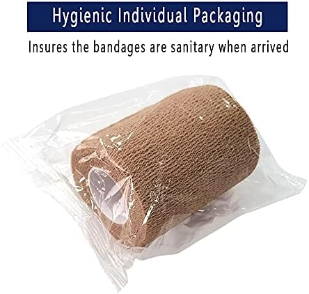 [12 Pack-3" x5Yards] MINGYUE Self Adhesive Bandage Wrap,Athletic Tape,Sports Tape,Wrist and Ankle Wrap Tape,Cohesive Bandage for Vet Wrap(12 Colors)