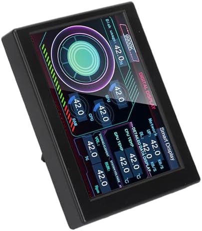 3.5 Inch Computer Temp Monitor, PC Sensor Panel Display DIY Type C IPS USB PC Temperature Display with Stand