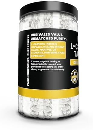 PURE ORIGINAL INGREDIENTS L-Carnitine L-Tartrate (730 Capsules) No Magnesium Or Rice Fillers, Always Pure, Lab Verified