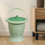 Urinal Night Urinal Jug, Spittoon Chamber Bucket and Ring Toilet Brush, Bedpan with Lid Handle Chamber Pot for Women Men, Green