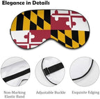 Flag of Maryland Sleep Mask Adjustable Blackout Night Eye Cover for Travel Work