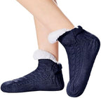 Womens USB Heated Fleece Fuzzy Socks Thermal Winter Feet Heating Pad Cozy Foot Warmer Christmas House Slipper Socks