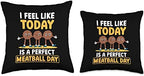 Perfect Meatball Day Italian Food Spaghetti Meatballs Throw Pillow