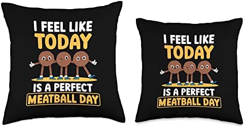 Perfect Meatball Day Italian Food Spaghetti Meatballs Throw Pillow