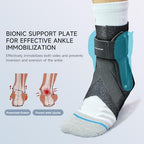 Left Ankle Brace for Women & Men - Ankle Support Sprained Ankle Brace for Achilles,Tendon,Sprain,Injury Recovery,Ankle Support Brace for Running, Basketball, Football (Black,L,Left)
