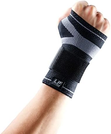 LP SUPPORT 130XT Men & Women Wrist Brace with Strap and Breathable Fitting Knit for Support Grasp Power, Prevent Relieve Carpal Tunnel, Workouts, Fitness and Weightlifting (Small)