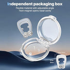 Anti Snoring Devices, Snore Stopper with Adjustable Magnet, Silicone Nose Clip Stop Snoring, Effective to Relieve Snoring, Snoring Solution for Comfortable and Quieter Sleep, Clear, M