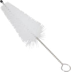 Trumpet Cleaning Brush - Musical Instrument Cleaning Tool - Mouthpiece Brush - Valves Brush - Gentle Bristles - White - Metal + Bristle - 1 Count