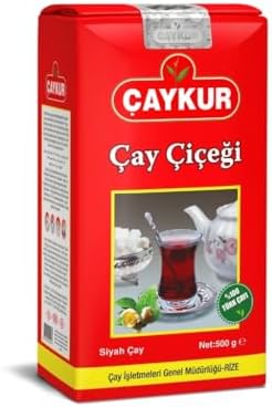 ÇAYKUR Cay Cicegi Turkish Black Tea, Tomurcuk Golden Buds Blend, Naturally Aromatic Loose Leaf, Bright Red Color 500gr / 17.6 Oz