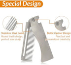 Hair Combs for Women and Men Folding Beard Comb Stainless Steel is Durable