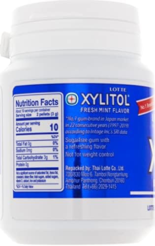 Lotte Xylitol Fresh Mint Gum 2.04 OZ (Pack of 1)