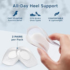 Heel Cushions for Heel Pain Relief (4 Pack) - Heel Spur Relief Products Heel Pads Heel Inserts Women Gel Heel Cups Heel Pain Men Heel Cups Plantar Fasciitis, Heel Supports Heel Pain Shoe
