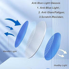 Women's Portable Fashion Anti-Blue Light Reading Glasses, Large Frame, Reading Glasses for Women