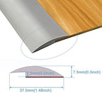 Floor Rubber Transition Strip Self Adhesive Carpet to Tile Transition Strip Edging Trim Strip for Threshold Transitions with a Height Less Than 5 mm/0.2in (Grey, 16.4FT)