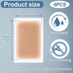PAGOW 4 Pcs Tattoo Cover Up Tape, Waterproof Ultra Thin Scar Patch, Invisible Sweatproof Concealer Sticker, Breathable Skin Cover Up Pad for Tattoo, Scar, Birthmarks, Dark Spots (Dark Skin)