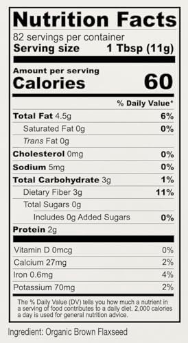Anthony's Organic Brown Whole Flaxseed, 2 lb, Batch Tested and Gluten Free, Raw, Non GMO, Sproutable, Keto Friendly