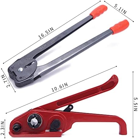 All-in-One Banding Strapping Kit with Poly Strapping Tensioner, 3200" PP Band, 100 Metal Seals, and Sealer Tools