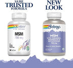 Solaray MSM Capsules, 750 mg, 180 Count