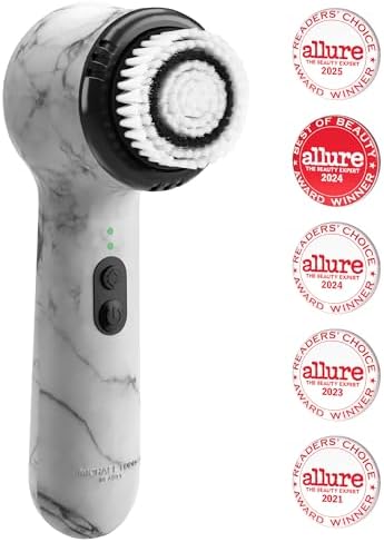 Michael Todd Beauty Soniclear Allure 2024 Best of Beauty Winner Facial Cleansing + Exfoliation Brush System with Antimicrobial Protected Bristles, 4 speeds, Serum Infusion Head + Travel Case