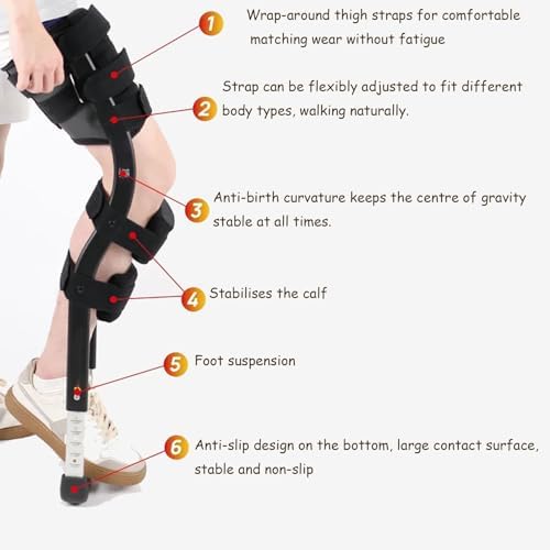 Hands Free Crutch Painless Knee Crutch Only for Below Knee, Non Weight Bearing Injuries, Crutch and Knee Scooter Replacement