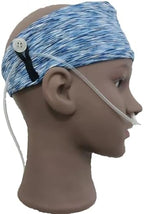 1Pcs Comfortable Holder Oxygen Nasal Cannula Intubation Guard Ear Protector Elastic Headband Adjustable Tubing Prevent Soreness Relieving Pain Hairband Portable Experience Secure Fit(Blue Stripes)