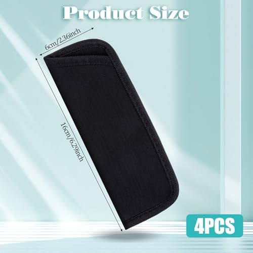 Xthrotsenk 4 Pack Eyeglass Case Soft Slip in Glasses Cases Black Eyeglasses Holder Protective Case for Travel Sunglasses Case Pouch Fabric Spectacle Pouch Soft Glasses Sleeve Holder