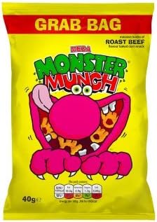Mega Monster Munch Grab Bag Roast Beef Flavour Baked Corn Snack (40g x 30)