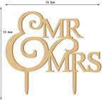 Mr and Mrs Wedding Cake Toppers Wood Party Cake Decoration Bride And Groom Love
