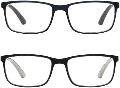Foster Grant mens Tatum 2-pack Reading Glasses Rectangular Reading Glasses