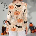 Halloween Shirts for Women Long Sleeve Crewneck Casual Dressy Tops Funny Graphic Halloween Costumes Fall Fashion Outfits