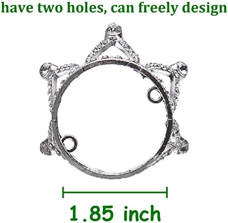 2Pcs Mini Infant Crown Baby Princess Tiara Cake Topper Crystal Rhinestone Small Silver Cupcake Crown for Newborn Photo Prop Royal Prince Themed Birthday Wedding Christmas Party Decorations