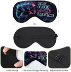 2 Pcs Boys Sleep Eye Mask, Guys Blackout Sleeping Silk Mask for Kids Adult Children's Travel Eye Cover Blindfold for Game