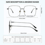 Oversized Square Reader Glasses for Women/Men, Blue Light Blocking Glasses, Large Metal Frame Readers with UV400 Protection