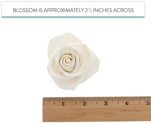Global Sugar Art Peace Rose Sugar Cake Flowers White 3 Inch, 3 Count by Chef Alan Tetreault