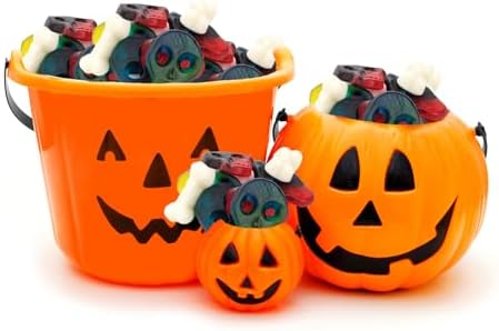 Fruidles Gummy Skulls and Bones Halloween Candy, Trick-Or-Treat Creepy Party Bag Fillers, Non-Gmo (1 Pound)