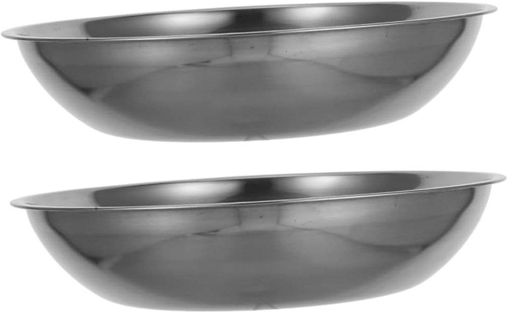 2pcs Digital Kitchen Scale Tray Metal Weigh Boat Stainless Steel Weighing Dish for Use Food Scale Plate