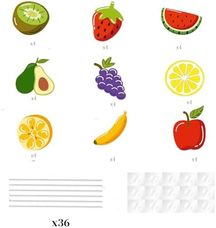 36Pcs Fruit Happy Birthday Cupcake Toppers Tropical Summers Cupcake Dessert Muffin Food Cake Picks Hawaii Fruit Baby Shower Wedding Party Themed Birthday Party Supplies